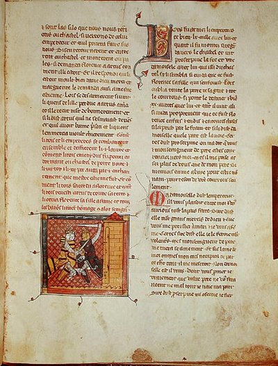 Combat between the King and the Emperor, from Roman d